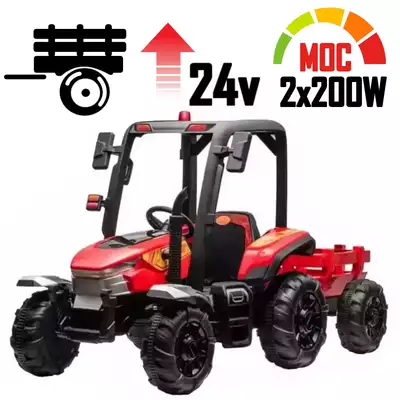 Traktor Na Akumulator Blast BLT-206 Czerwony 2x200W