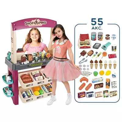 Woopie Sklep Supermarket z Lodami i Słodyczami Światło Dźwięk + 55 akc.
