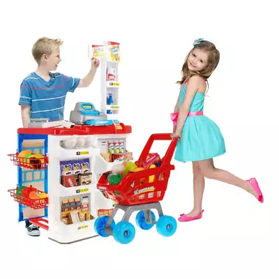 Supermarket Sklep Wózek Czerwony