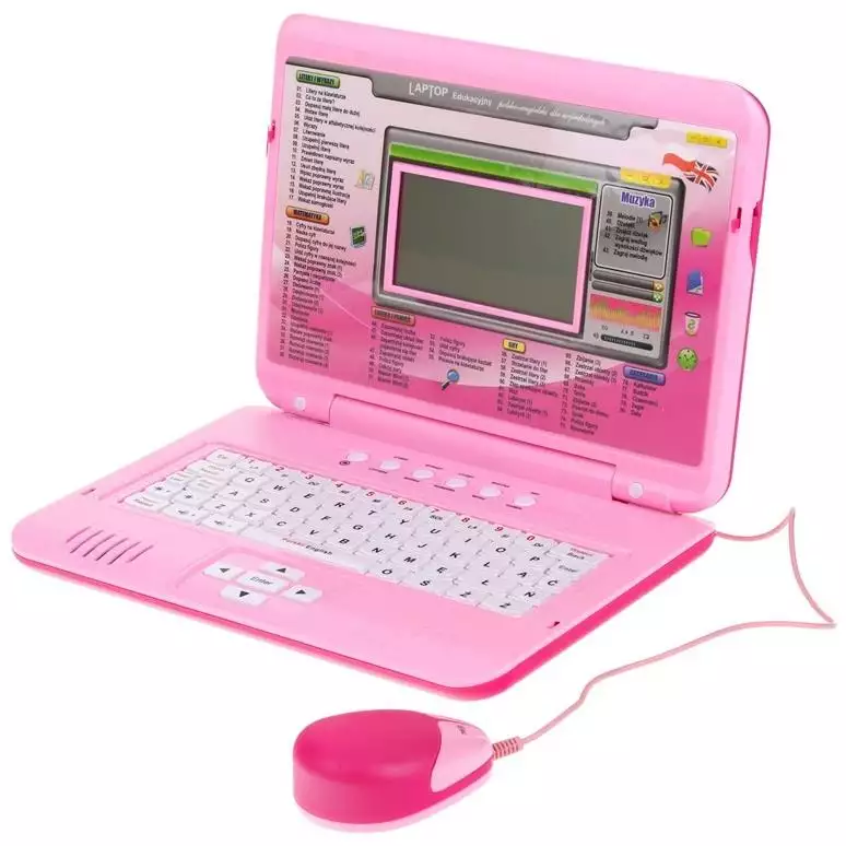Komputer edukacyjny różowy