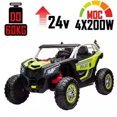 Mega Buggy XB-2118 XXL Duża zielona terenówka 24V 4x200W