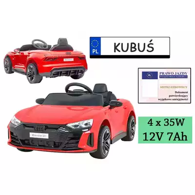 Audi RS E-Tron GT na akumulator Czerwony 4x4