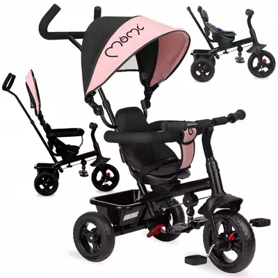 Rowerek trójkołowy Momi IRIS Różowy z obracanym siedziskiem 5w1