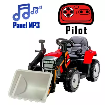 Traktor na akumulator z ładowarką i pilotem XMX611C Czerwony