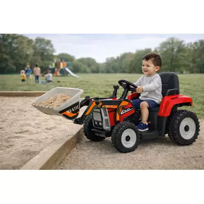 Traktor na akumulator z ładowarką i pilotem XMX611C Czerwony