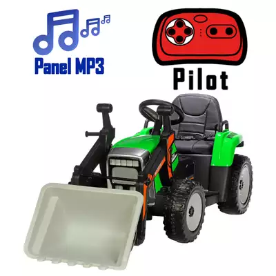 Traktor na akumulator z ładowarką i pilotem XMX611C Zielony