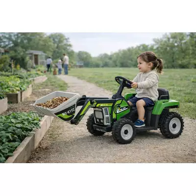 Traktor na akumulator z ładowarką i pilotem XMX611C Zielony