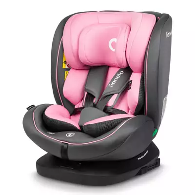 Lionelo Bastiaan i-Size Pink Baby Fotelik samochodowy obrotowy  0-36kg + Organizer