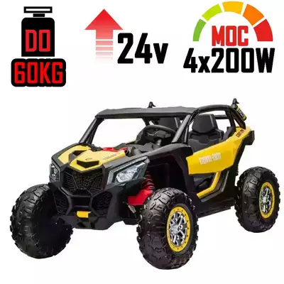 Mega Buggy XB-2118 XXL Duża złota terenówka 24V 4x200W