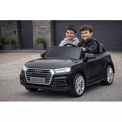 Duże Auto na akumulator dla 2 dzieci Audi Q5 XXL MP3 Czarne Mocne 4x4