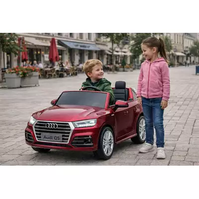Duże dwuosobowe Audi Q5 dla dziecka XXL Czerwony Lakier 4x4