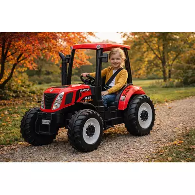 Duży Traktor Na Akumulator A011 Czerwony 24V 400W