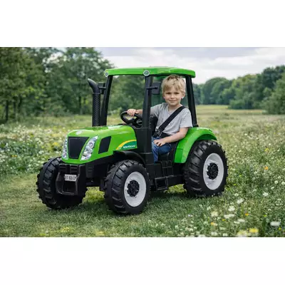 Duży Traktor Na Akumulator A011 Zielony 24V 400W