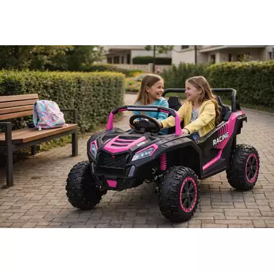 Mocny Buggy dla dzieci ATV A032 Różowy 4x200W Podwójny akku 14Ah