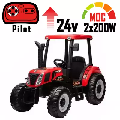 Traktor Na Akumulator A011 Czerwony 24V 400W