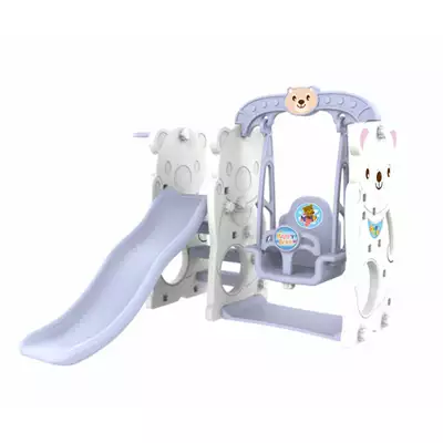 Zjeżdżalnia Huśtawka Koszykówka 3w1 Misiu Biała