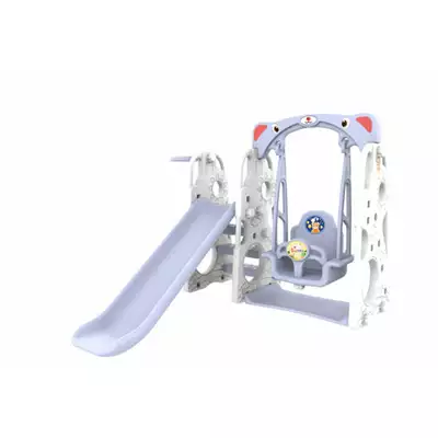 Zjeżdżalnia Huśtawka Koszykówka 3w1 Niebieska