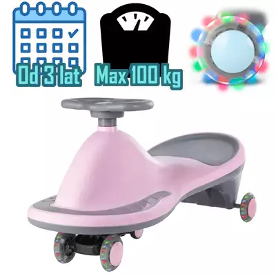 Jeździk Grawitacyjny Kidwell Rollo Różowy jak Skiddou Bjorg