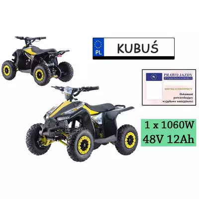 Super Mocny Quad HighPer ATV 1060W Żółty 48V