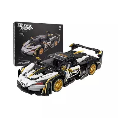Zestaw Klocków Auto Sportowe Biało/Czarne 1242el.