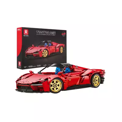 Zestaw Klocków Auto Sportowe Czerwone 1958el.