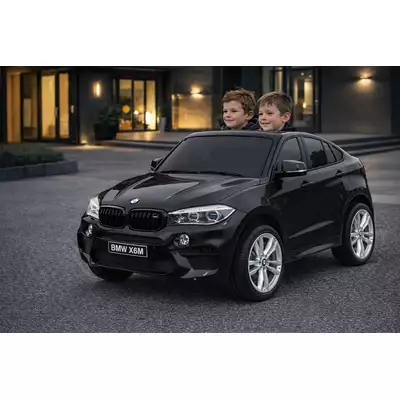 Auta na akumulator 2 osobowe do 50 kg BMW X6M XXL STRONG 2x200W Czarny Lakier