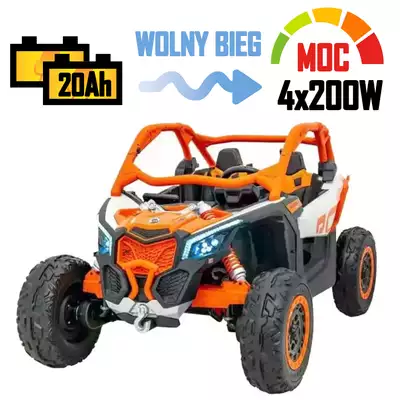 Buggy Can-am RS Maverick DK-CA001 4x200W 24V20Ah Orange + Wolny Bieg