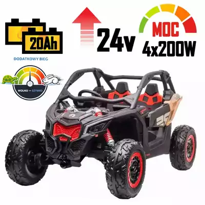 Buggy Can-am RS Maverick Turbo RR Khaki DK-CA001 4x200W 24V20Ah! + Wolny Bieg
