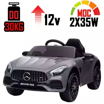Mercedes Benz GT na akumulator dla dzieci 2-6 lat Szary