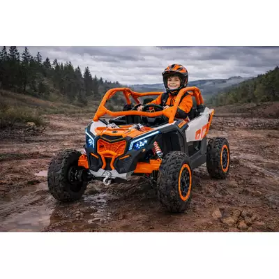 Mocne auto na akumulator dla dzieci Buggy Can-am Maverick DK-CA001 4x200W 24V20Ah Orange