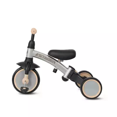 Qplay Rowerek Trójkołowy Stager 3w1 Silver