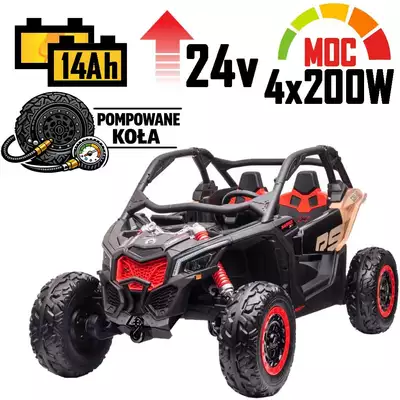 Buggy Can-am RS Maverick 3 Turbo RR DK-CA001 4x200W 24V 14Ah! + Pompowane koła!