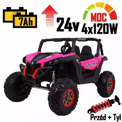 Buggy SuperStar 4x4 XMX603 MP3 24V Różowy 4x120W 10Ah