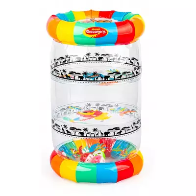 DUMEL DMUCHANY ROLER DO NAUKI RACZKOWANIA 44CM GRZECHOCZĄCE PIŁECZKI