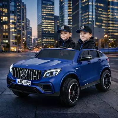 Duże auto dla 2 dzieci  Mercedes GLC63S XXL Niebieski Lakier