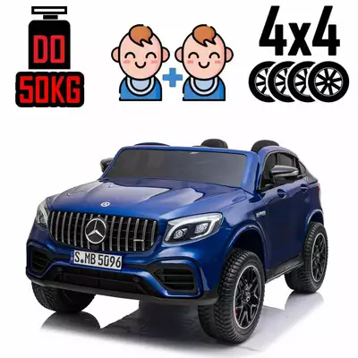 Duże auto dla 2 dzieci  Mercedes GLC63S XXL Niebieski Lakier