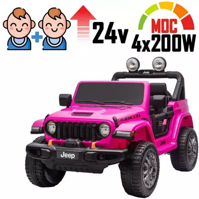 Duży Jeep Wrangler Rubicon Lift DK-JWR556 4x200W 24V Różowy