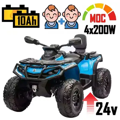 Duży quad Can Am DK-CA005 Outlander 2 osoby Niebieski 4x200W 24V/7Ah (1)