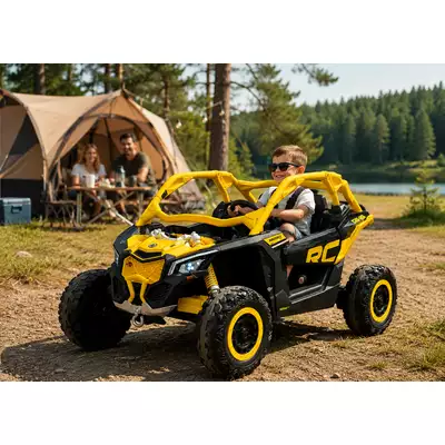 Mocne Buggy Can-am RS Maverick Turbo Zółty DK-CA001 4x200W 20Ah! + PEŁNA KONTROLA!