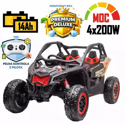 Mocne auto na akumulator Buggy Can-am RS Maverick Turbo RR DK-CA001 4x200W 24V14Ah! + WOLNY BIEG+ PEŁNA KONTROLA!