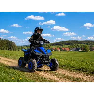 Quad dla Dzieci Spalinowy HighPer ATV11 Niebieski 49cc Manual Start