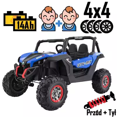 Buggy SuperStar 4x4 XMX603 MP3 Niebieski Dwuosobowy pojazd terenowy