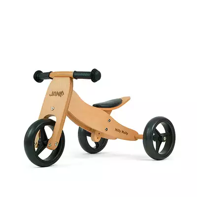 Milly Mally Jake Natural Drewniany Rowerek biegowy 2w1 + Prezent 3D