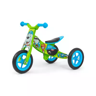 Milly Mally Look Dark Natural Drewniany Rowerek biegowy 2w1 + Prezent 3D (1)