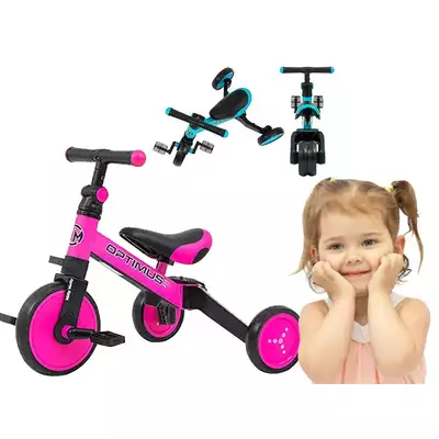 Milly Mally Optimus Pink Rowerek trzykołowy 3w1