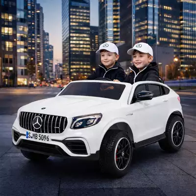 Duży samochód dla 2 dzieci Mercedes GLC63S XXL Biały do 50 kg 4x4