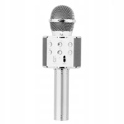 Mikrofon bezprzewodowy Karaoke Bluetooth Srebrny
