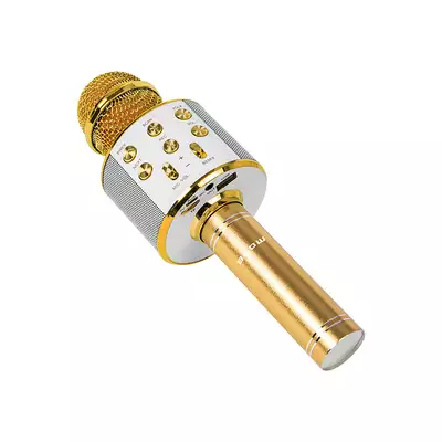 Mikrofon bezprzewodowy Karaoke Bluetooth Złoty