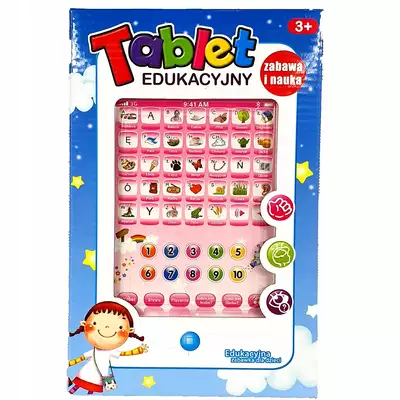 Tablet edukacyjny dla dziecka 3-5 lat Różowy