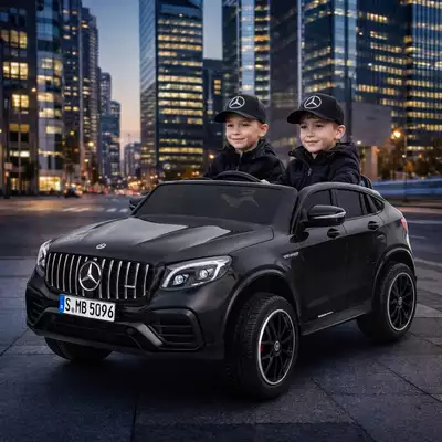 Duży samochód dla 2 dzieci Mercedes GLC63S XXL Czarny do 50 kg 4x4